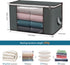 Large Storage Bags, 4 Pack Clothes Storage Bins, Foldable Closet Organizers with Durable Handles for Blanket Comforter