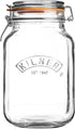 Kilner Swing Top Square Glass Jar, 1.5L