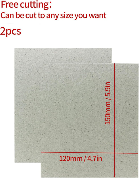 2 PCS Waveguide Cover, Universal Mica Sheet for Microwave Oven, Free Cutting According to The Required Size, 150X120mm,