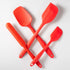 4 Piece Silicone Spatula Set, Flexible Heat Resistant Non-scratch Baking Cooking Rubber Spatulas with Stainless Steel