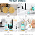BTIFU Countertop 14oz/410ml Glass Mouthwash Dispenser for Bathroom Refillable Mouthwash Bottle with Stainless Steel