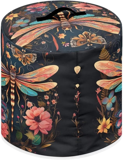 Dragonfly Butterfly Flower Rice Cooker Dust Cover Delicate Protective Cover for Small Appliances in Home Stain-resistant Washable Kitchen Utensil Cover Suitable for Women Gifts Available