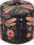Dragonfly Butterfly Flower Rice Cooker Dust Cover Delicate Protective Cover for Small Appliances in Home Stain-resistant Washable Kitchen Utensil Cover Suitable for Women Gifts Available