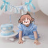 Cuvaho Blue & White Bow High Chair Banner for One Sweet Boy First Birthday Party Decorations Smash Cake Photo Shoot