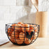 Juvale Wire Egg Basket Countertop Organizer, 8.2 x 8.2 x 4.9 in Black Iron - Rustic Style