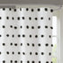 Madison Park Sophie Shower Curtain with Textured Pom-Poms, Modern Bathroom Décor, 72 in x 72 in, Black/White