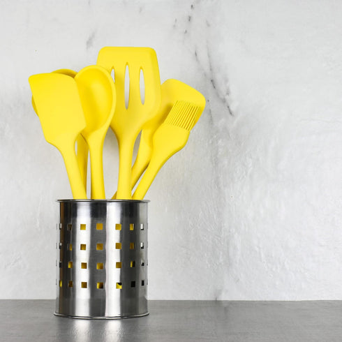Chef Craft Premium Silicone Spoon Spatula, 11.5 Inch, Yellow Color