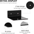 6 Inches Small Black Wall Shelves Set of 2, Wall Mounted Display Shelf Rack for Smart Speaker, Clock