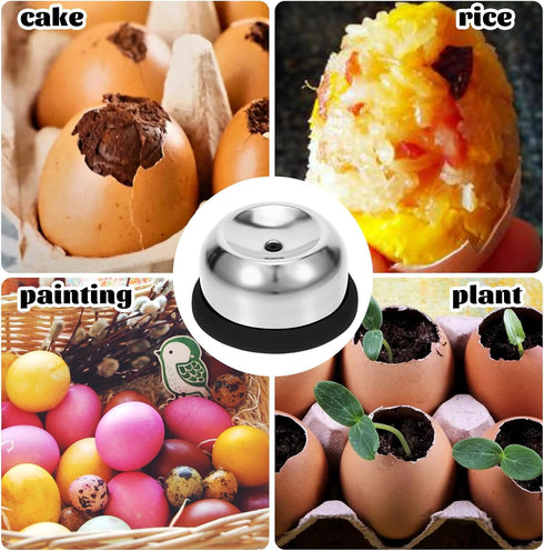 APLZGMG Stainless Steel Egg Piercer for Hard Boiled Eggs with Retractable Pin, Heavy Duty Egg Poker to Get Good Hard
