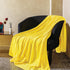 JIAHANNHA Yellow Fleece Throw Blanket 50"x60", Super Soft Cozy Plush Velvet Throw Blanket for Couch, Sofa, Bed