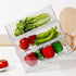 SIMPEXPE Stackable Storage Drawer, Clear Pull Out Plastic Food Fridge Organizer Bins for Home Office Pantry Organization