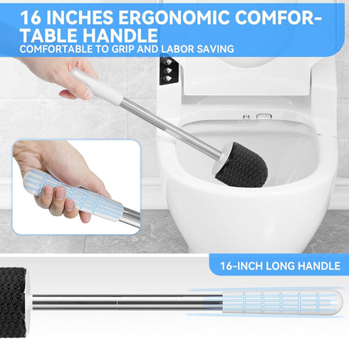 TRENTI Set, Set (1, Toilet Brush, Toilet Brush and Holder Bristles Toilet Bowl Brush Head with Ventilated Holder, Wall