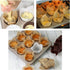 180 Pieces Tulip Baking Paper Cups Cupcake Muffin Liners in 3 Colors: White, Natural, Brown