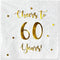 Cheers to 60 Years Cocktail Napkins - 50-Pack 3-Ply Napkins for Happy 60th Birthday & Wedding Anniversary Party