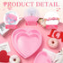 Heart Shaped Cake Pans, 3 Pcs Silicone Molds, Non-Stick Heart Baking Pans for Valentine's Day Desserts