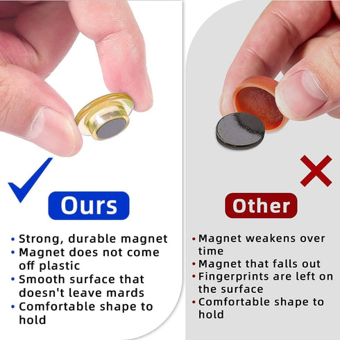 Qualsen 50 Pcs Magnets for Whiteboard, Round Fridge Magnets for Classroom, Home, Office & Locker (5 Colors)