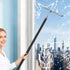 17'' 60'' 12'' (60'' - Metal Squeegee with Extension Pole for Window,Glass Door,Mirror, Wide Telescopic Shower Squeegee