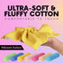 24 Pack 12 12 Inches Elaine Karen Multicolored Body Wash Cloths Cotton Washcloths Cotton wash Cloths for Showering
