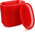 Cedilis 40 Pack Plastic Fast Food Baskets, 10.5 x 7 Inch Food Service Tray for Burgers, Hot Dogs, Fries (red)