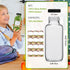 12 oz 12Pack, 360ml (12fl.oz, Set 12) Alotpower Glass Juice Bottles with Lids Square Reusable Drinking Bottles