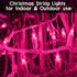 Brillarlights 100 Count 21ft Mini Pink String Lights, Indoor Outdoor Christmas Tree Lights UL Certified for Room