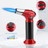 Butane Torch Kitchen Lighter, Refillable Cooking Torch with Adjustable Flame for BBQ and Desserts (red)