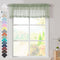 OVZME 2 Panels Sage Green Sheer Valance - Short Curtain Valances for Kitchen Window, Dual Rod Pocket (42 by 14 Inches)
