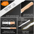 KNZIFPD 8 Inch, Wavy Edge Serrated Bread Knife Cuts Perfect Homemade Bread, Bagels, Cakes - Ultra Sharp Stainless Steel