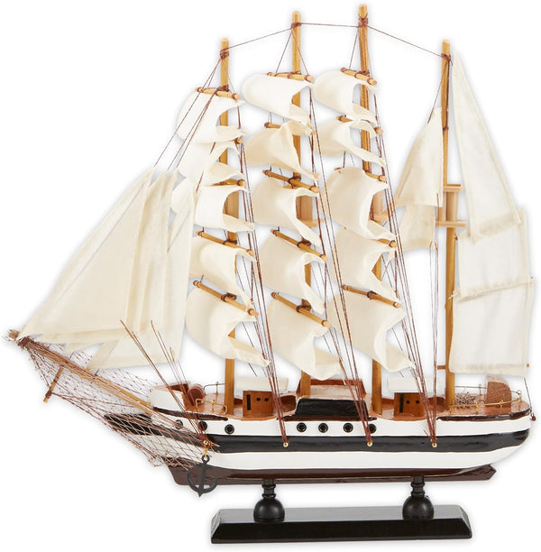 Gifts & Decor Zingz & Thingz Ahoy Collection Wooden Passat Ship Model, 13x2.75x12