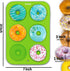 Anaeat 2 Pack Donut Pan Silicone Baking Mold, Non-Stick for 6 Full-Size Donuts, Easy Clean and Dishwasher Safe.
