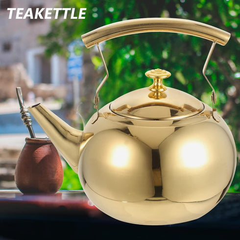 DOITOOL Stainless Steel Tea Kettle 1.5L, Classic Food Grade Stovetop Teapot with Infuser and Ergonomic Handle