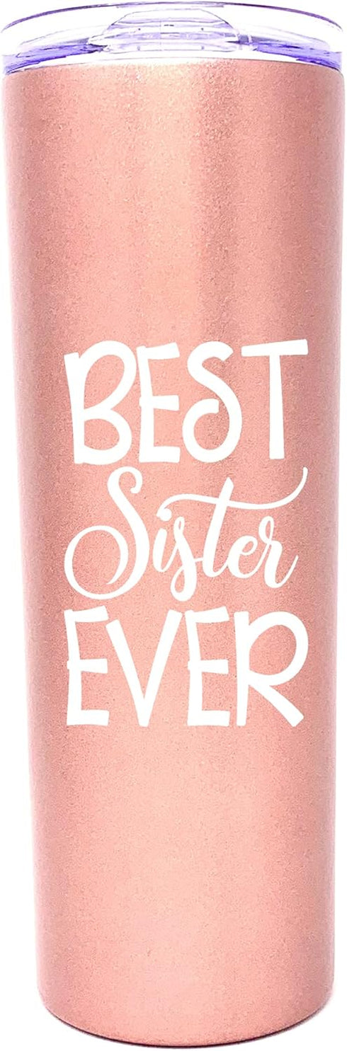 Coffee Sister Cup Tumbler - Cafe Travel Cup Gifts for Sisters & Brothers, Christmas, Birthday Present