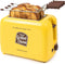Nostalgia Deluxe Grilled Cheese Sandwich Toaster with Easy-Clean Toasting Baskets, Adjustable Toasting Dial, Yellow