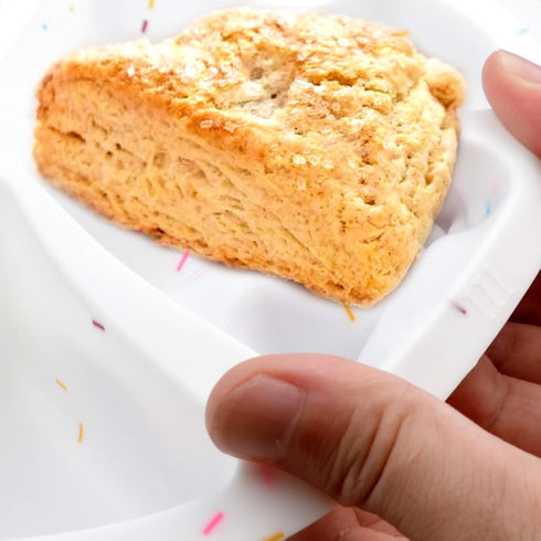 Silicone Scone Pan for Baking, 8-Slot Wedge Pan for Scones, Cornbread, Polenta, or Biscuits, BPA Free
