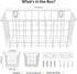 MaraFansie Hanging Kitchen Baskets, Wire Storage Basket Over the Cabinet Door Organizer with Adhesive Strips and