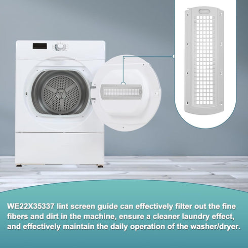 WE22X35337 Washer Dryer Lint Screen Filter by Cenipar, Compatible Replacement for G-E Washer Dryer Models