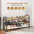 3-Tier ClosetAdjustable Closet Expandable Shoe Rack for Shoe RackBlack Metal Free Standing Shoe Rack for Entryway