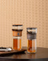 ZENS Modern Glass Infuser Teapot, One Touch Tea Maker for Loose Leaf Tea with Insulated Mug and Portable Case.