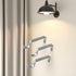 IHRDNNR Adjustable Curtain Rod Holders, Heavy Duty Silver Brackets for 7/8 or 1 Inch Rods, Set of 3