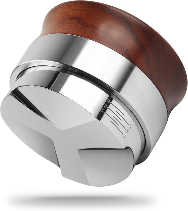 KYONANO Dalbergia Odorifera Wooden Coffee Distributor, 51mm Espresso Distributor with Adjustable Depth Scale