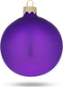 Set of 4 Matte Purple Glass Ball Christmas Ornaments, 4 Inches