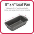 8" x 4" Nonstick Steel Bread Loaf Pan, Multipurpose Nonstick Baking Pan, Gray by GoodCook