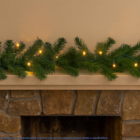 8.5 20 24 Inch Novelty Lights Foot Light Mini LED Crafting Lights, Warm White LEDs on Green Wire, Lead, Non-Connectable