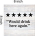 Country Would Drink Here Again - Farmhouse Canvas Print Wall Art Decor, Rustic Kitchen Bar Sign