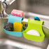 2 Pack Sponge Holder for Double-Sink - FineGood Saddle Caddy Brush Soap Organizer, Blue & Green