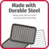 GoodCook Set of 2 Nonstick Steel 9" x 6.2" Toaster Oven Mini Baking Sheets with Racks, Gray