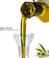 HAIZEEN 13 oz/380 ml Olive Oil and Vinegar Dispenser Glass Cruet Decanter - Keeps Oil Fresh Longer, No Funnel Needed