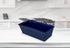 Stoneware Loaf Pan Overall Dims 10" x 5" x 3.25" Deep Blue