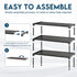 3 Closet, 28" LOFTEY Shoe Rack, Tier Non-Woven Shoe Shelf, Stackable Shoe Rack Organier for Front Door and Entryway