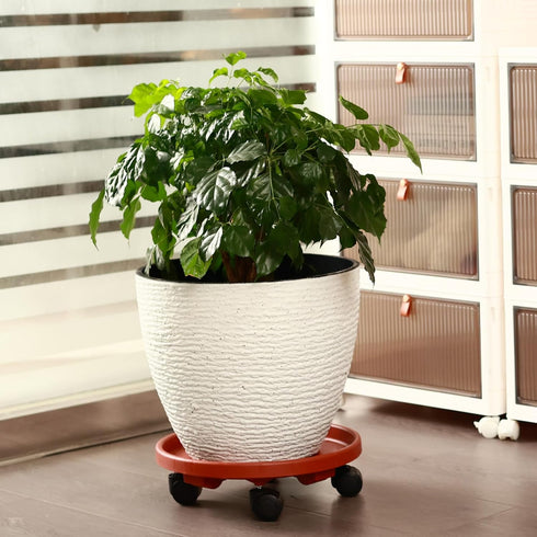 3 Packs 13" Large Plant Caddy with Wheels Rolling Plant Stands Heavy-duty Plastic Plant Roller Base Pot Movers Plant